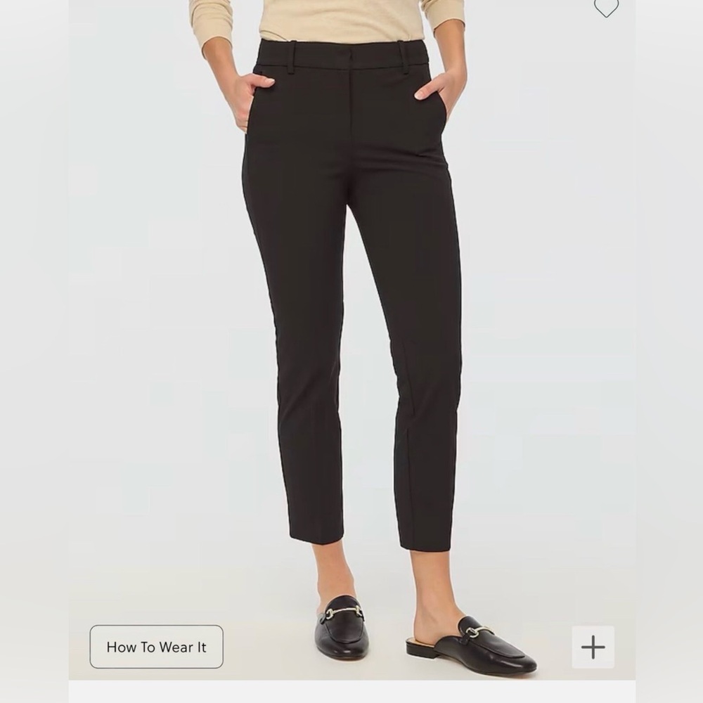 J Crew Ruby Crop Dress Pant Black Size 12